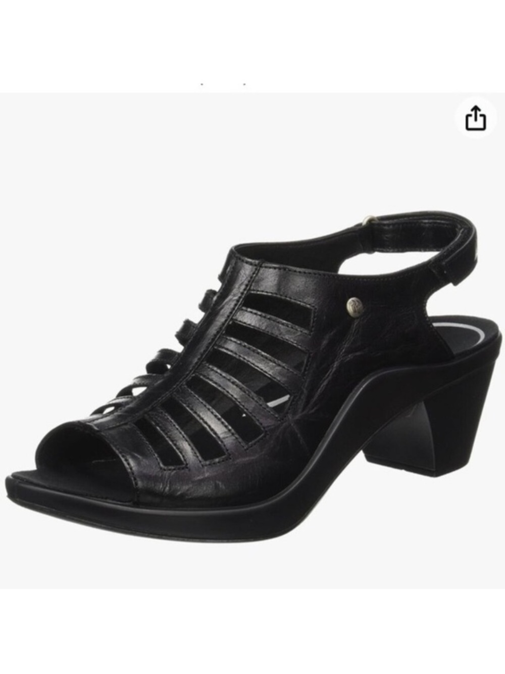 ROMIKA Mokassetta Black Clog Sandal Size 40